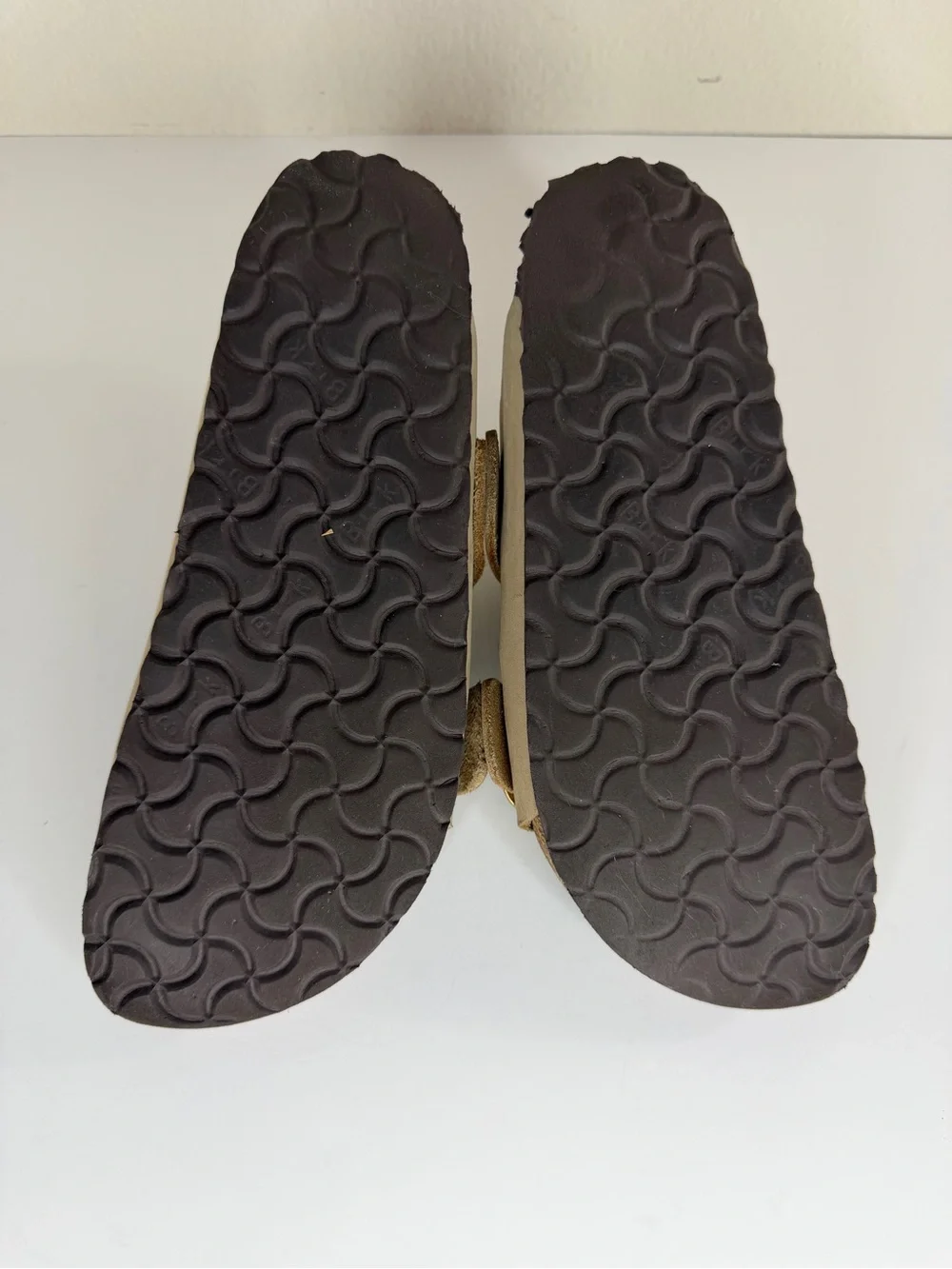 Birkenstock Sandals Slides Women Size 38 US 7 Double Strap Tan Buckle Germany - Picture 15 of 16